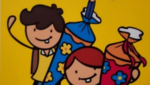 Achtung Schulanfänger Zwei Comicfiguren mit Schultüte und Schulranze. Symbolbild für Schulanfänger