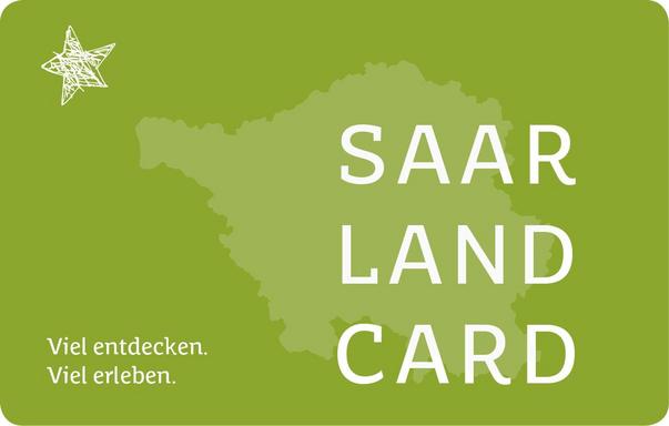 Eine grüne Karte mit dem Schriftzug "Saarlandcard"