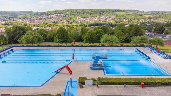 Panoramafoto des Kleinblittersdorfer Freibads