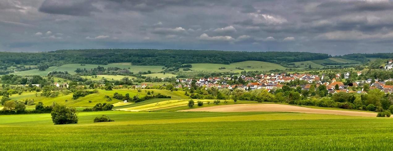 Kleinblittersdorf mit Blick auf den Ortsteil Bliesransbach
